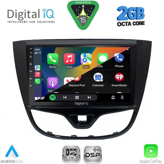 Digital IQ Car Audio System for Opel Karl 2014-2019 (Bluetooth/USB/WiFi/GPS/Apple-Carplay/Android-Auto) with Touch Screen 10"