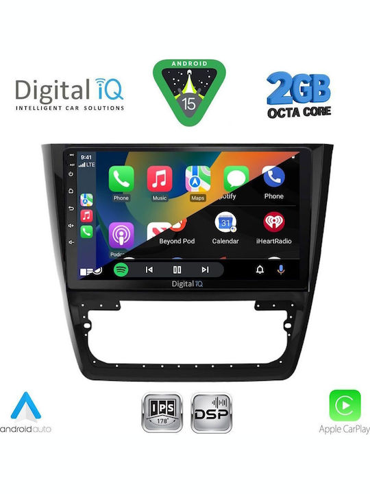 Digital IQ Car Audio System for Skoda Yeti 2014-2018 (Bluetooth/USB/WiFi/GPS/Apple-Carplay/Android-Auto) with Touch Screen 10"
