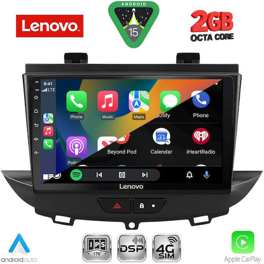 Lenovo Автомобилна Аудио Система (Блутут/USB/WiFi/GPS/Apple-Carplay/Android-Auto) с Тъчскрийн 9"