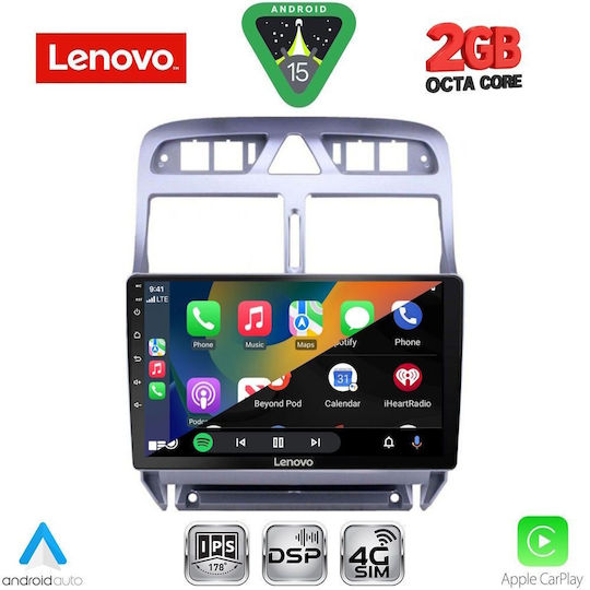 Lenovo Car Audio System for Peugeot 307 2001-2008 (Bluetooth/USB/WiFi/GPS/Apple-Carplay/Android-Auto) with Touch Screen 9"