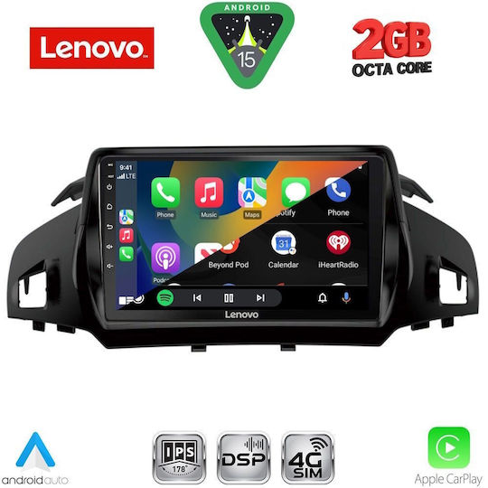 Lenovo Автомобилна Аудио Система (Блутут/USB/WiFi/GPS/Apple-Carplay/Android-Auto) с Тъчскрийн 9"