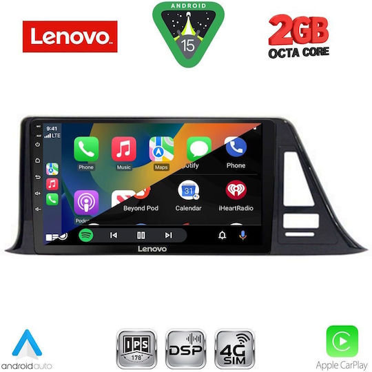 Lenovo Автомобилна Аудио Система (Блутут/USB/WiFi/GPS/Apple-Carplay/Android-Auto) с Тъчскрийн 9"
