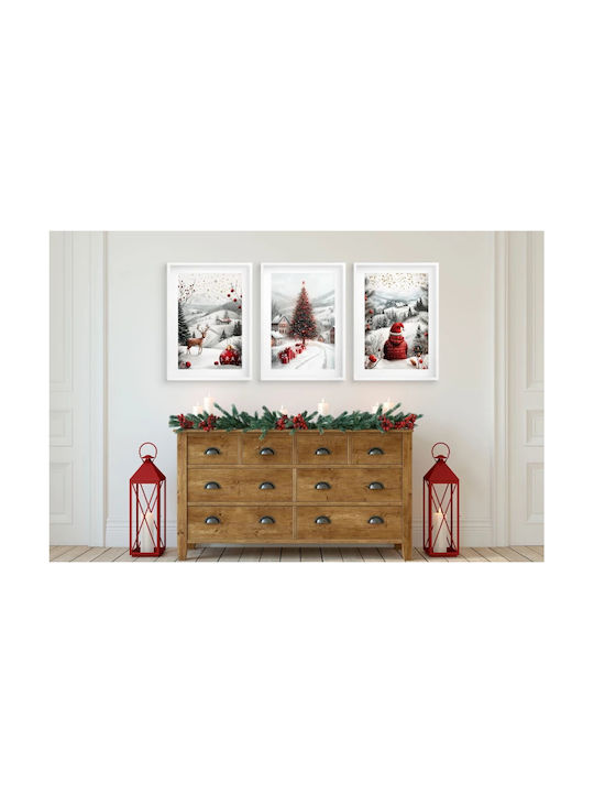 Paintings Tiles Living Room Christmas Holidays Christmas Tree Winter