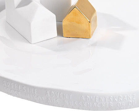 Raeder Christmas Platter Porcelain White D3cm.