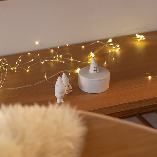 Raeder Christmas Table Decoration Porcelain White L7.5xW2.5xD2.5cm.