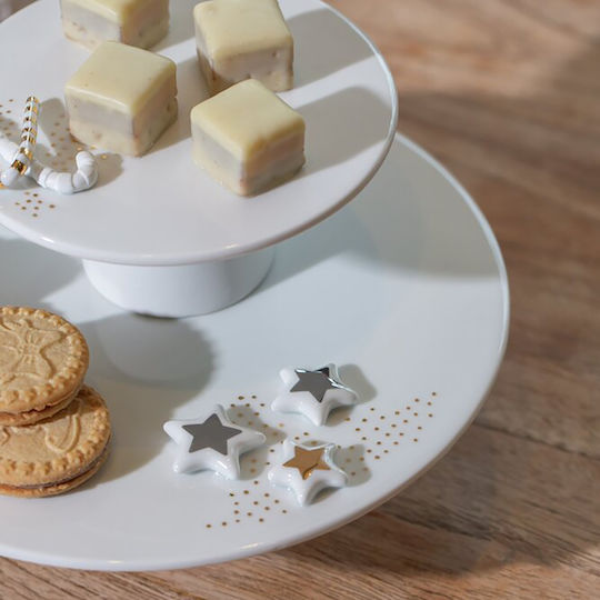 Raeder Christmas Table Decoration Porcelain White D3cm.