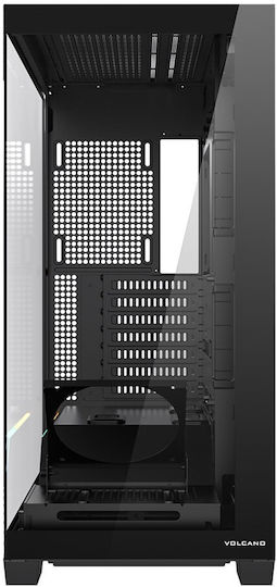 Modecom Volcano Stellar Plus Gaming Midi Tower Κουτί Υπολογιστή με Πλαϊνό Παράθυρο Μαύρο