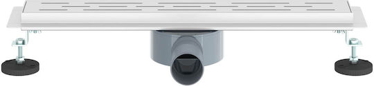 Vidaxl 362 Degrees Shower Drain Linear Design Silver 50 Cm