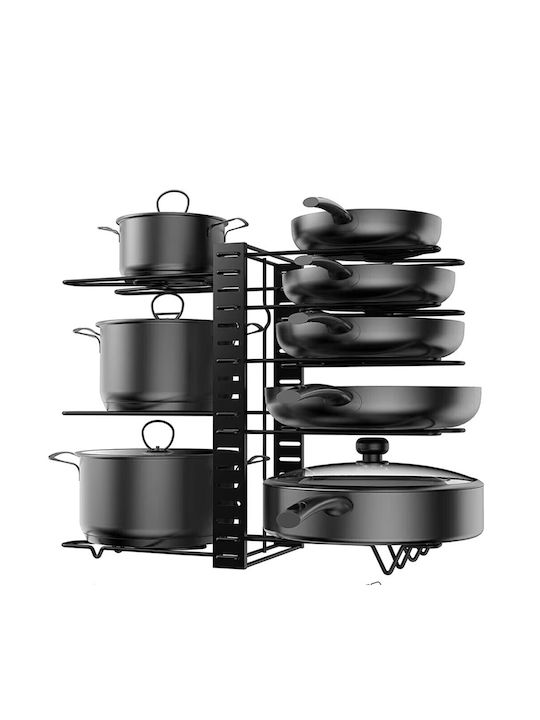 Suport Pentru Oale Și Tigăi Metalic 48x38x20.5cm Negru