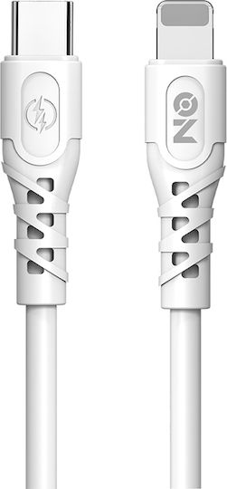 Καλώδιο Φόρτισης Type-c Lightning Λευκό 1m On Mobile Accessories 1 Τεμάχιο