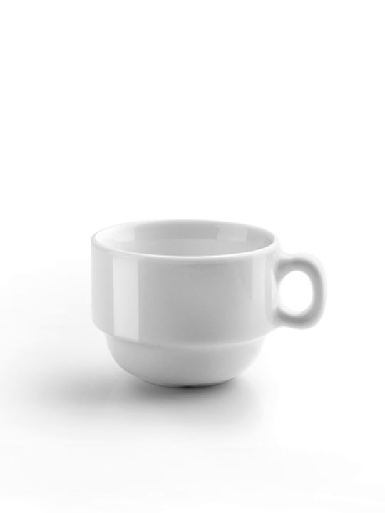 Ibili Set Căni Maro Din porțelan Albe 80ml 6buc
