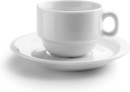 Ibili Set Căni Maro Din porțelan Albe 80ml 6buc