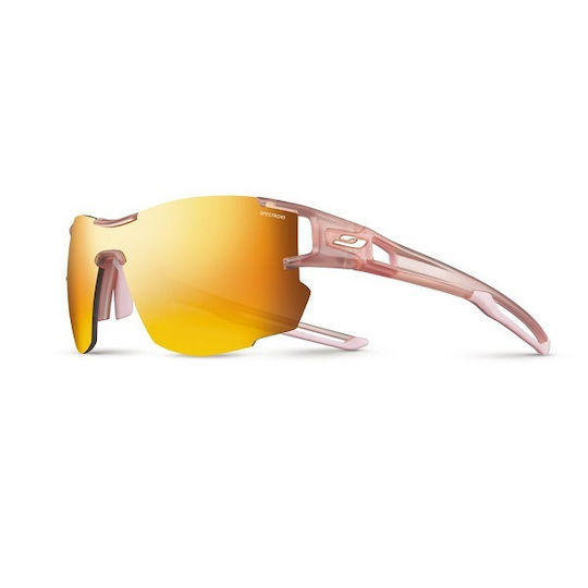 Julbo Cycling Glasses with Pink Frame & Mirror Lenses