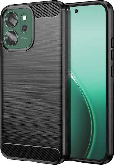 Avizar Case Oppo Reno 14f 14 Fs In Carbon Effect Brushed Texture Silicone Black
