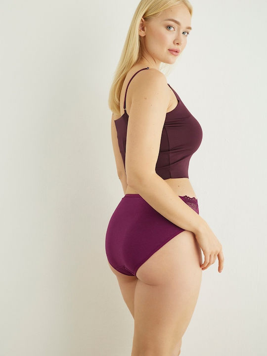 Slip Bumbac Pentru Femei Violet