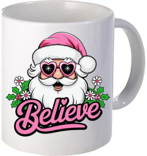 Ceramic White Mug 11oz Believe