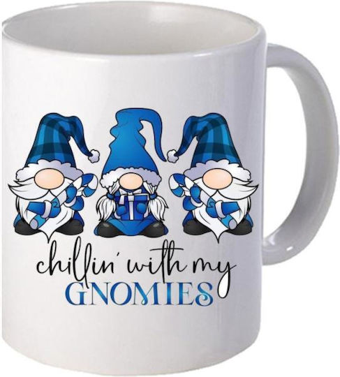 Ceramic White Mug 11oz Gnomies