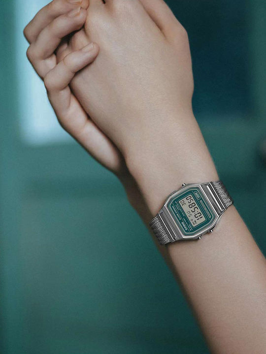 Casio Casio Vintage Ρολόι Μπαταρίας με Μεταλλικό Μπρασελέ