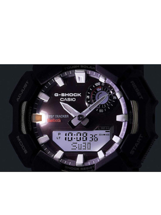 Casio Digital Men's Watch Chronograph Solar with Green Metal Bracelet