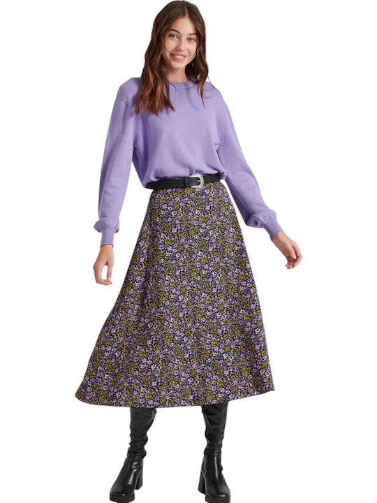 Women's Long Sleeve Sweater Cotton Royal Lilac Purple