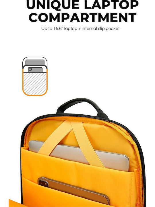 Bange Αδιάβροχη Τσάντα Πλάτης για Laptop 15.6" σε Μαύρο χρώμα 7839