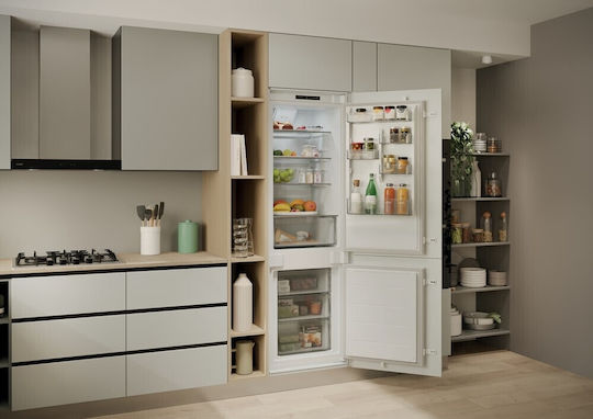 Candy Εντοιχιζόμενος Ψυγειοκαταψύκτης 268lt Υ177.2xΠ54xΒ55εκ. Λευκός CNBQL3518EV