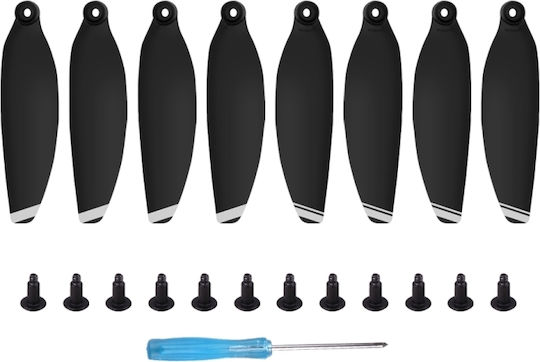 8 Pairs Sunnylife 4726F Low Noise Quick Release Propeller Blades for DJI Mini SE Mini 2 Mini 2 SE Silver Propellers for Mini 2
