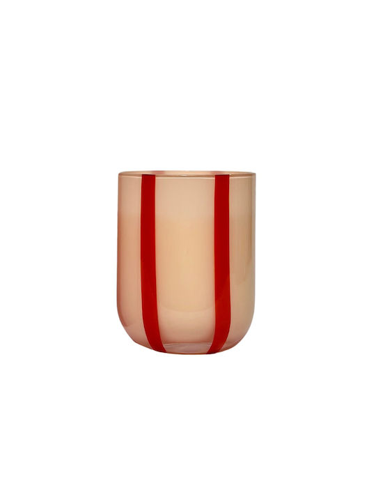 Glass Striped Glass Pink & Red Atina Maegen