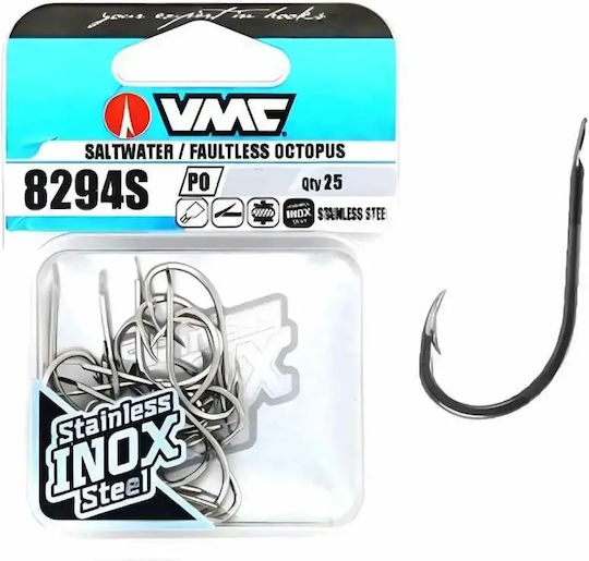 Vmc Octopus 8294s Ανοξείδωτο Αγκίστρι Μεγέθη 6 Έως 3/0 Ζωντανό Δόλωμα #1 25tmx