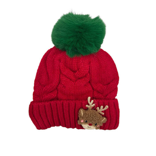 Christmas Red Cap Green Tassel 4 Designs 1 Piece