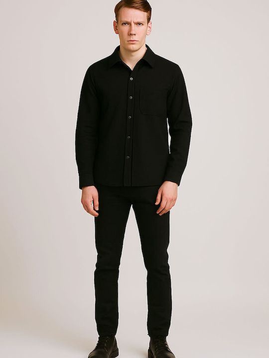 Long Sleeve Overshirt Black