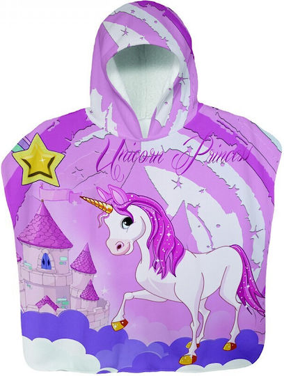 Carmel Kinder Strandponcho Doppelgesicht Einhörner 60x60cm