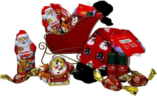 Pachet De Bucurie De Crăciun Sanie Decorativă Umplută Cu Bomboane Ornament Decorativ Șosete Tematice Uleiuri Parfumate Aroma Land Moș Crăciun Kinder