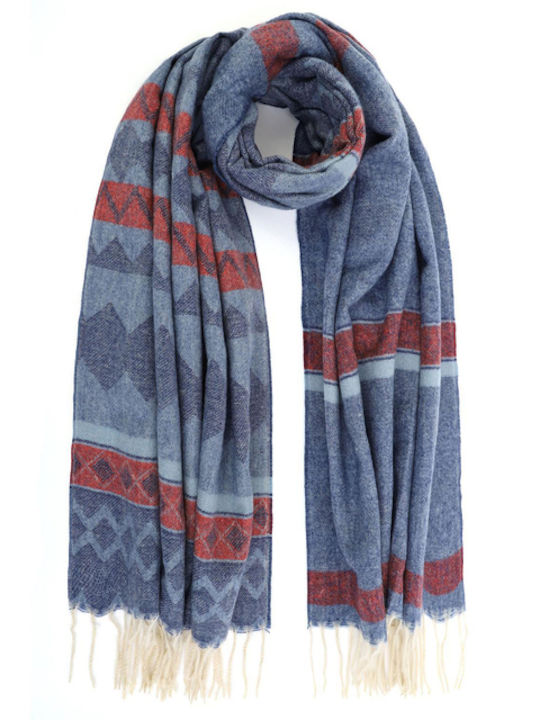 Set with Beanie Knitted in Blue color