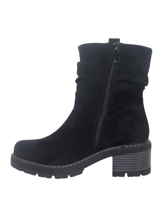 Women's Ankle Boots with Medium Heel Black