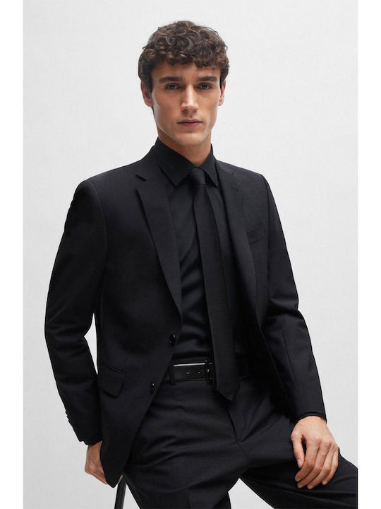 Long-sleeved Cotton Shirt Black