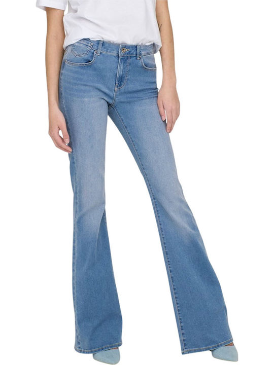 Women's Jean Trousers Flared Light Blue - Blue