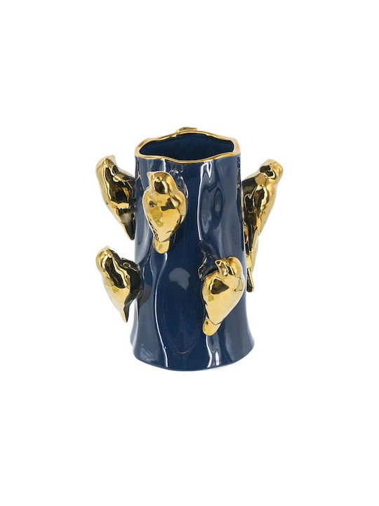 Artekko Decorative Vase Bird Blue 22x22x24.3cm