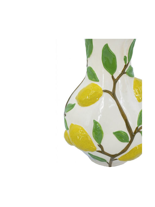 Artekko Vază Decorativă Ceramică Lemon Galben 22.7x22.7x34.5cm 1buc