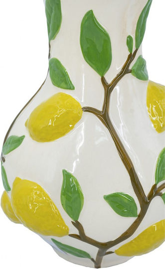 Artekko Βάζο Κεραμικό Lemon Κίτρινο Φ22.7xΥ34.5cm