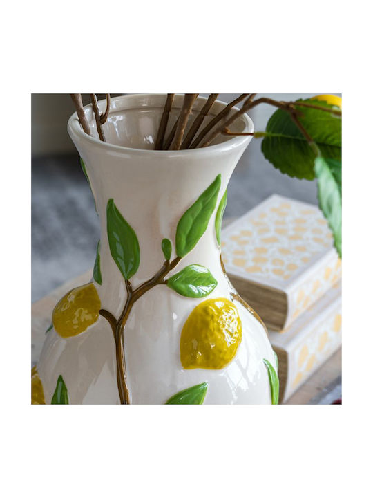 Artekko Vază Decorativă Ceramică Lemon Galben 22.7x22.7x34.5cm 1buc