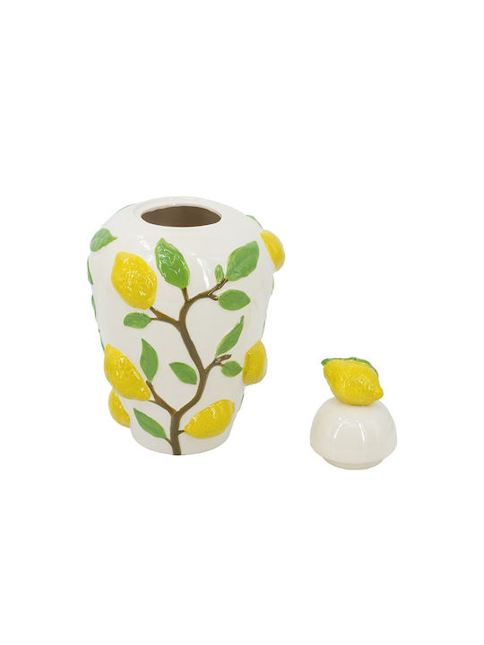 Artekko Διακοσμητικό Βάζο Keramik Lemon Gelb 22x22x37.5cm 1Stück