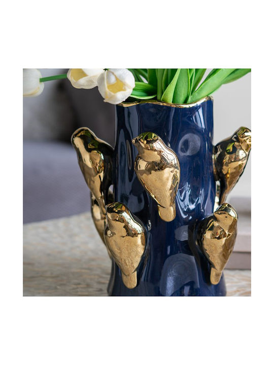 Artekko Decorative Vase Bird Blue 22x22x24.3cm