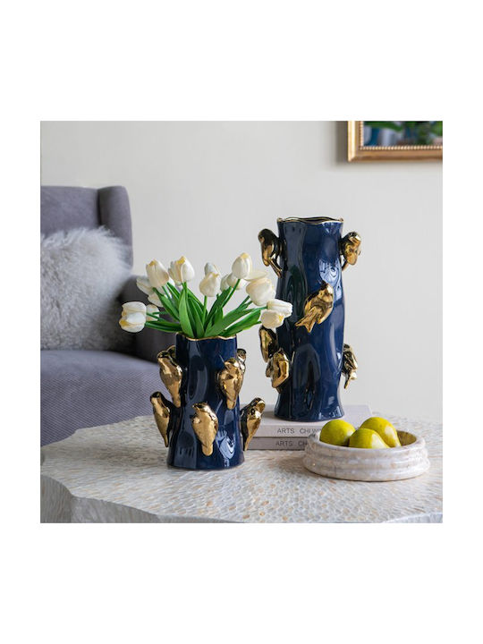Artekko Decorative Vase Bird Blue 22x22x24.3cm
