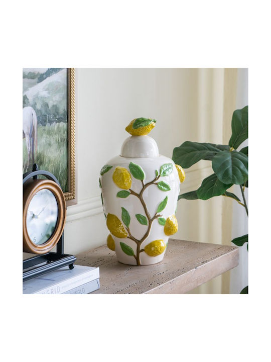 Artekko Διακοσμητικό Βάζο Keramik Lemon Gelb 22x22x37.5cm 1Stück