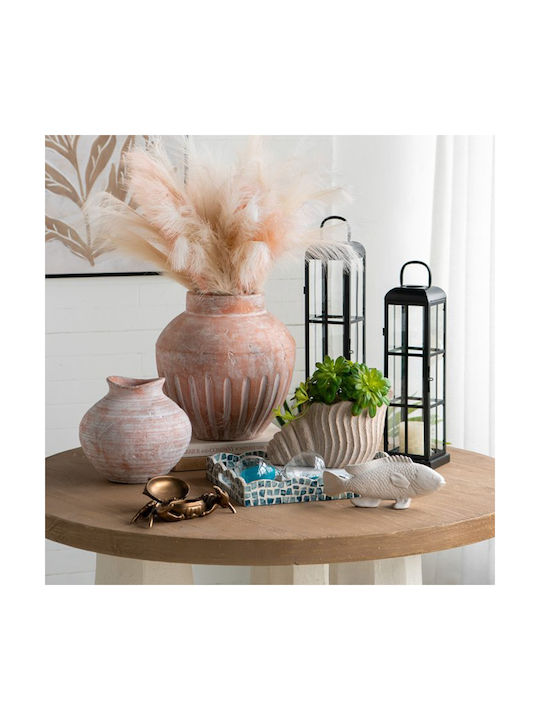 Artekko Decorative Vase Candia Orange 34.5x34.5x36.5cm