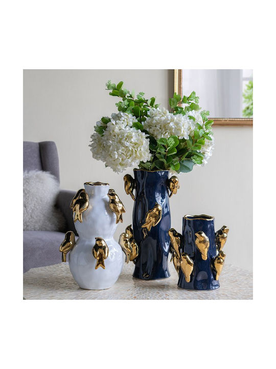 Artekko Decorative Vase Bird Blue 22x22x24.3cm