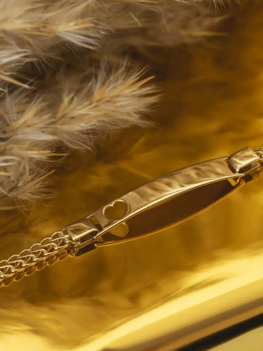 Дамско Гривна Id с дизайн Сърце от Злато 14K