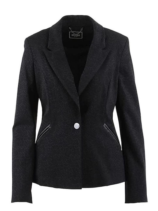 Guess Women's Waisted Blazer Black