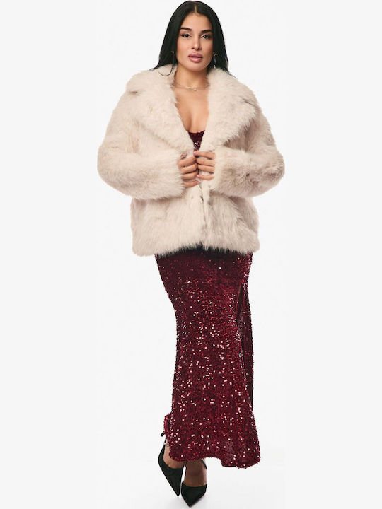 Women's Short Fur Ecru